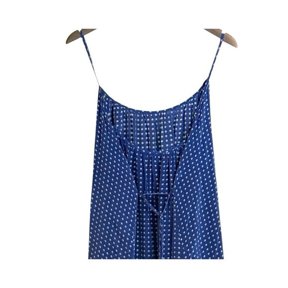 J.CREW Caspia Dress In Dot Crepe De Chine Blue White Print Maxi Size XXL NWOT - Picture 6 of 8